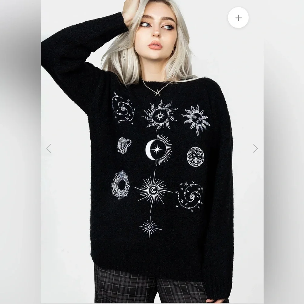 RARE Disturbia Celestial Embroidered Sweater - Picture 2 of 14
